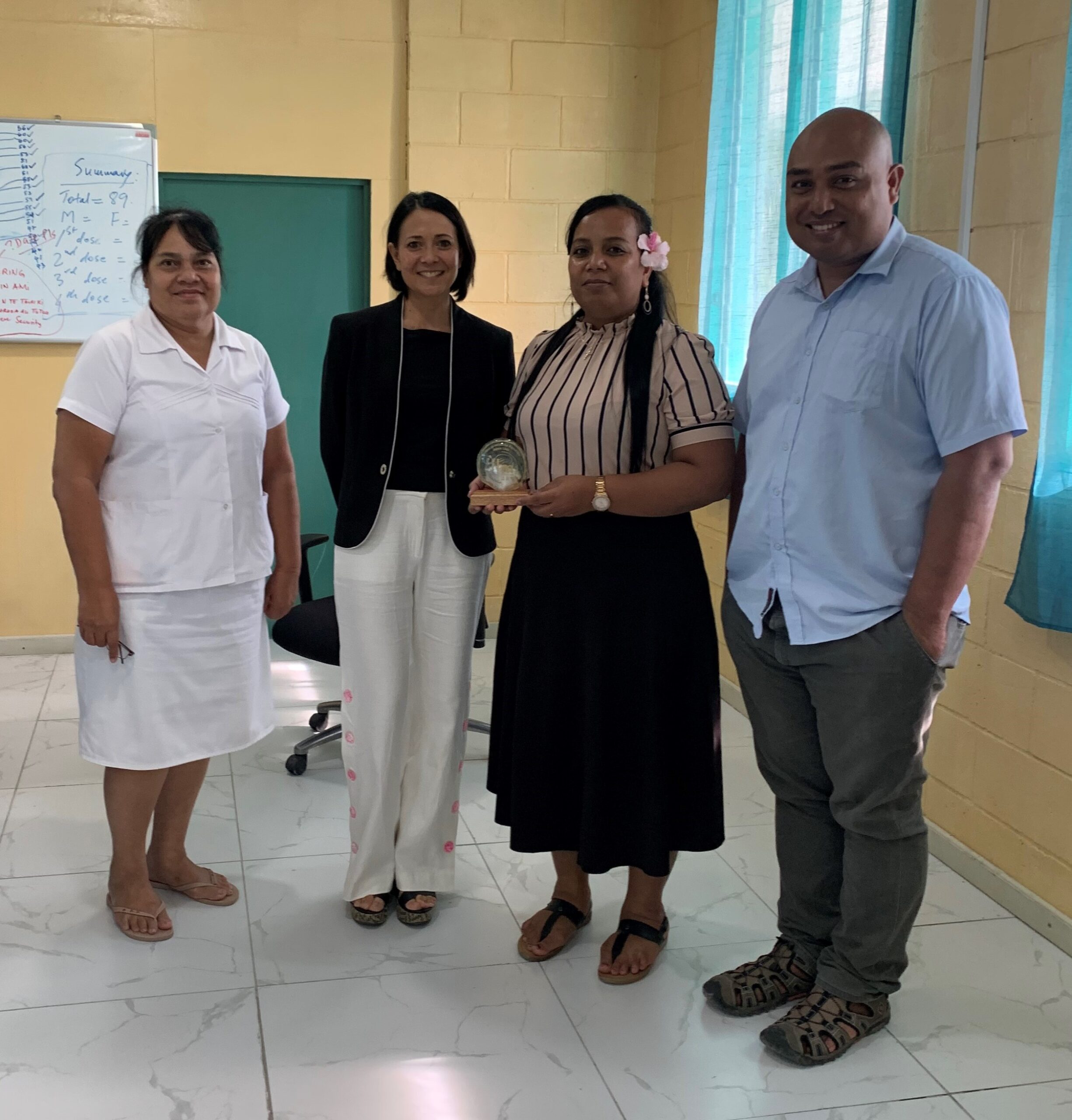 Entrevue avec les autorités de santé publique à l'hôpital de Tarawa aux îles Kiribati